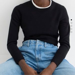 J crew cashmere shrunken crewneck sweater
